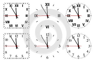 Set watch isolated on a white background.