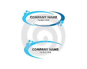 Set of Water bubbles logo template vector icon