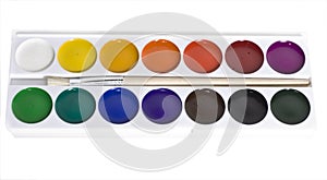 Set of water colour paints