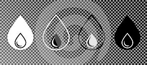 Set of water drop icon. Water icons