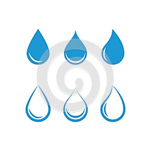 set of water drop logo and symbol design vector.