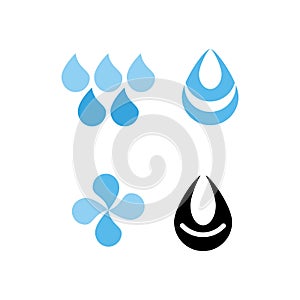 Set Water drop Logo Template vector illustration design