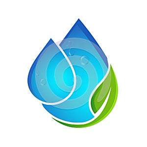 Set of water drops symbol icon.