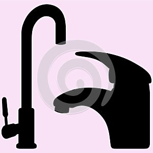 set of water tap vector