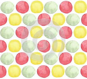 Set of watercolor multicolored circles. seamless pattern. Elements for design
