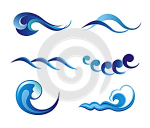 Un conjunto compuesto por ola simbolos diseno en blanco 