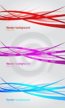 Set of wavy banners. Abstract vector background