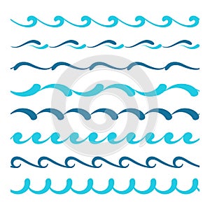 Set of wavy border ornaments