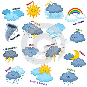 Set of weather icons