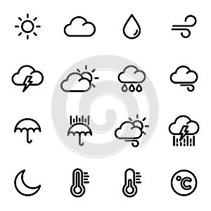 Set of weather icons