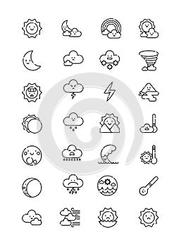 Set weather icons lineal style