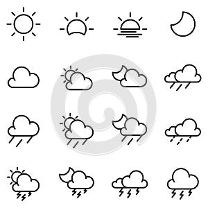 Set of weather icons