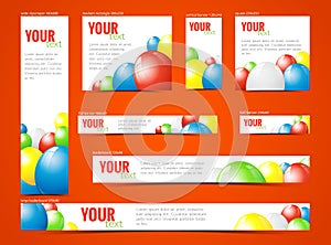 Set of web banners with balloons