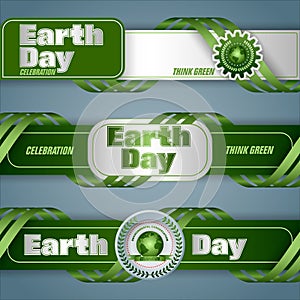 Set of web banners for Earth day celebration