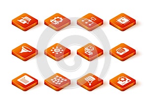 Set Web developer programming code, Neural network, Funnel filter, Server, Artificial intelligence robot, and Cloud