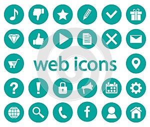 Set of web icons. Vector illustration