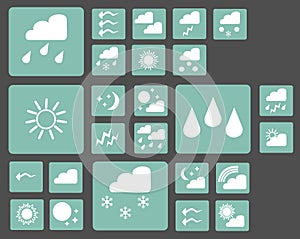 Set of web icons weather