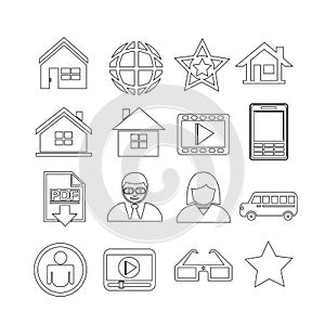 Set of web icons for website and communication