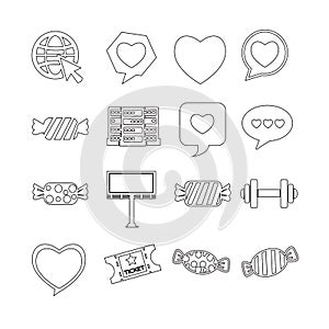 Set of web icons for website and communication