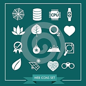 Set of web icons for website and communication