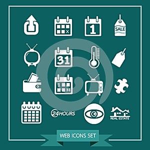 Set of web icons for website and communication