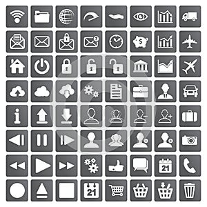 Set of web, multimedia and business icons