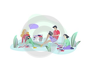 Set of web page design templates for online education, training and courses, learning, video tutorials. Modern vector