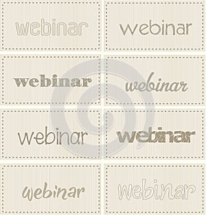 Set webinar banners, vector