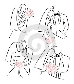 Set of wedding designs