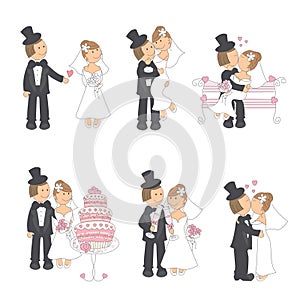 Set of wedding illustration
