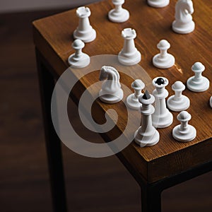 A set of white chess