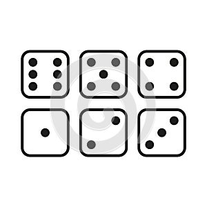 Set of white dice