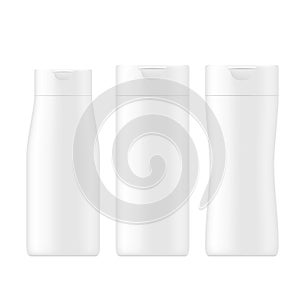 SET of white gray beauty products/cosmetics bottle