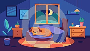 A set of wide angle lenses capturing every corner of the room as your dog snuggles up for a cozy slumber.. Vector photo