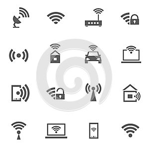 Set of wifi icons