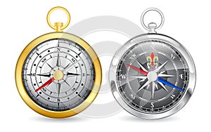 Set of wind rose compass marine isolated or nautical navigation sail symbols or geographic direction maps. eps vector.