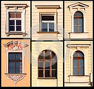 Set of Windows from Krakow, Poland