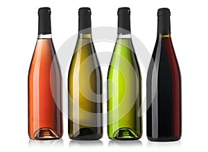 Set of wine bottles.