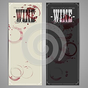 Set of wine labels