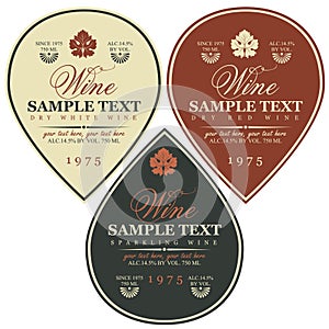 Set wine labels