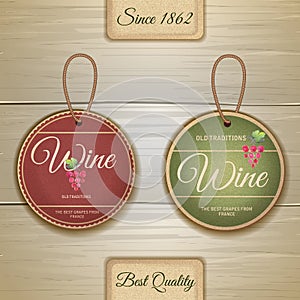 Set of wine vintage labels
