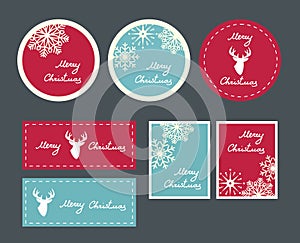 Set of Winter Christmas icons, elements and illustrations.