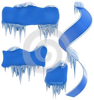 Set of winter frames