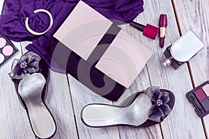 Set of women`s accessories