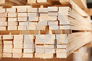 Set of wood lumber materials