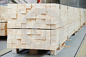 Set of wood lumber materials