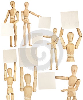 Set of wooden dummies