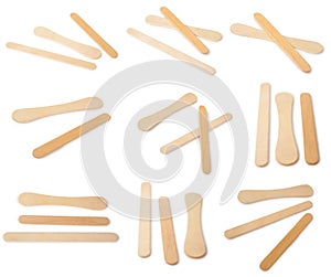 Set of Wooden ice cream sticks