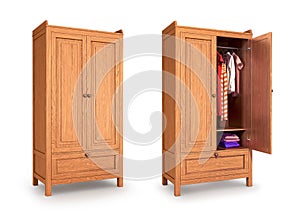 Set of woods cupboards.