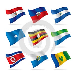 Set of world flags 10